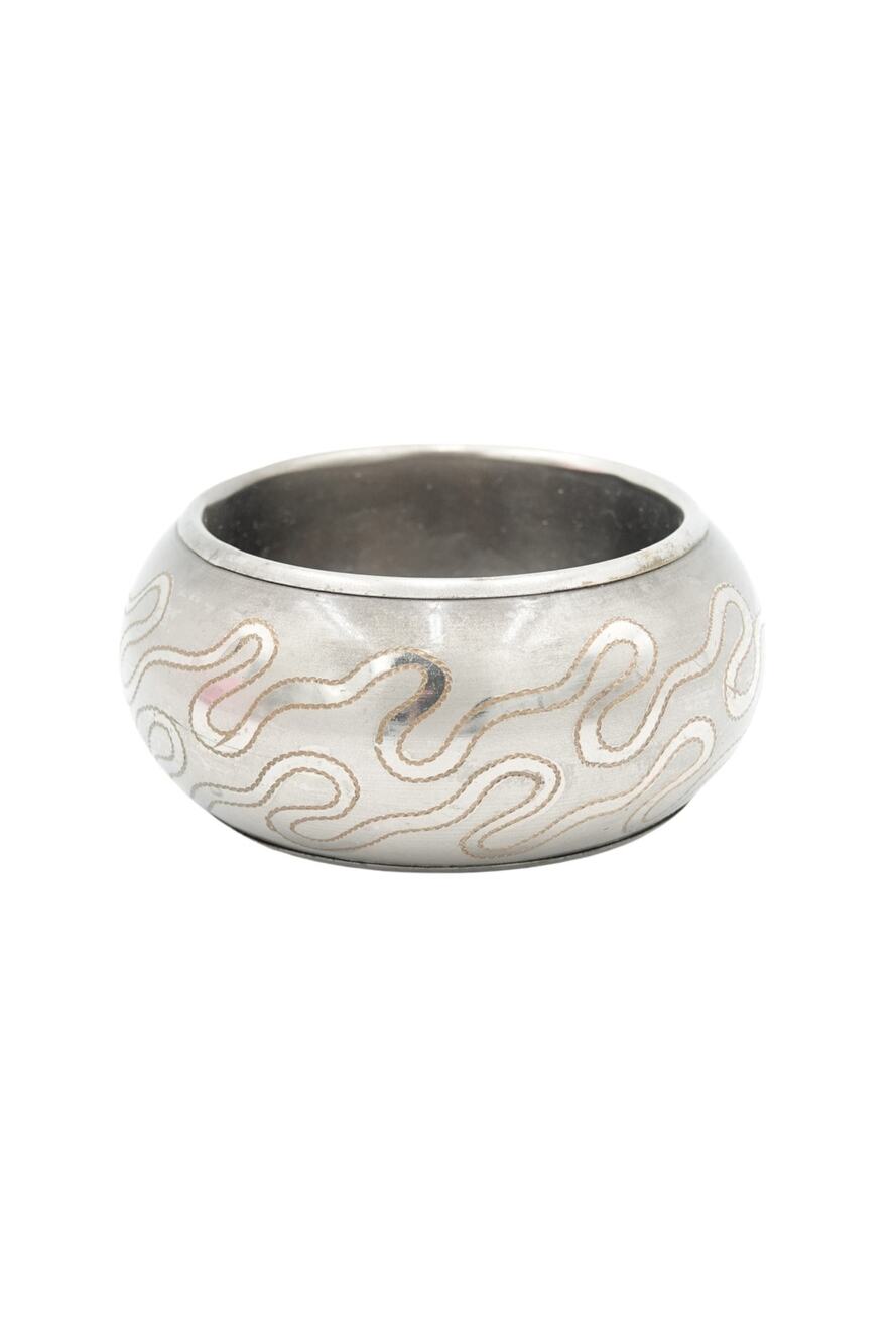 Vintage 1960s–70s Etched Serpentine Bangle, India